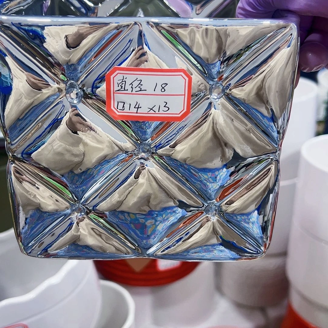 有孔外贸尾单陶瓷花盆凑单10米包邮