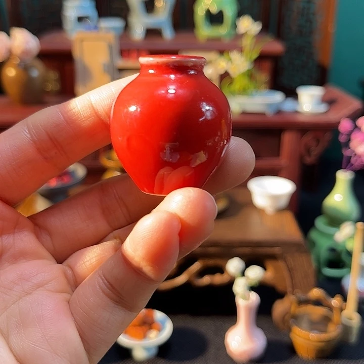 摆件微陶老王迷你花瓶