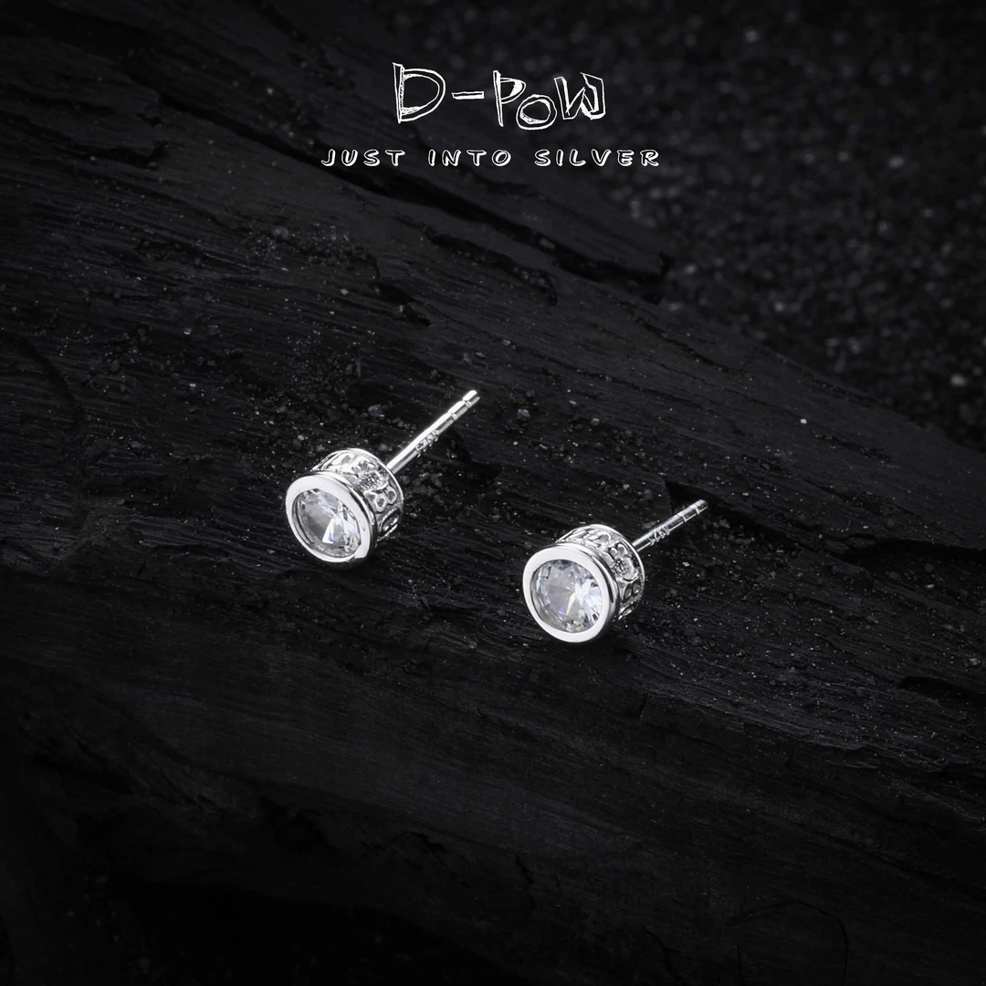 灯小炮 925银耳饰 好运彩虹糖耳钉（9007）气质轻奢百搭小众个性