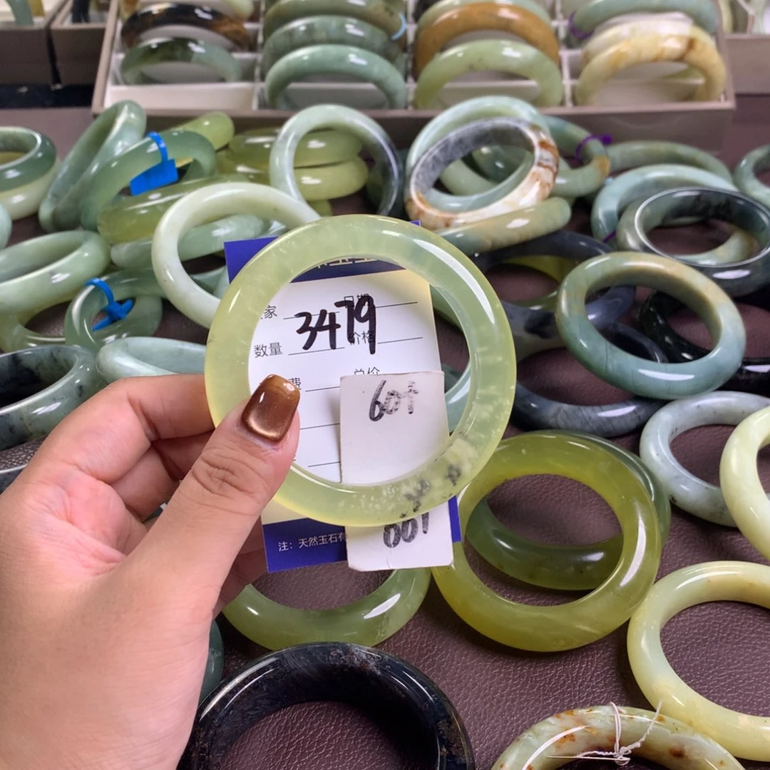 未镶嵌蛇纹石玉手镯3479