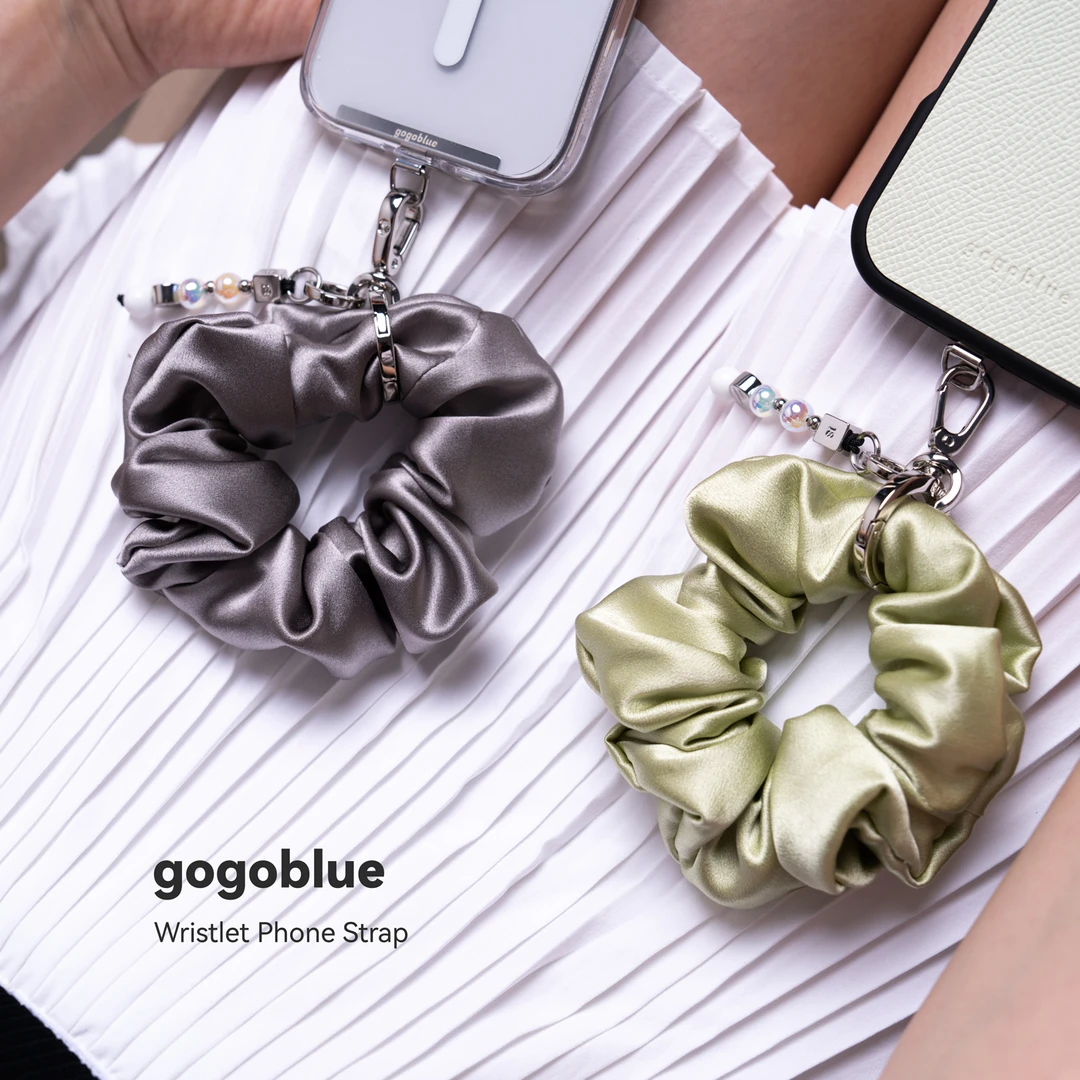 gogoblue 真丝发圈丝绸腕绳手机挂件手提防丢手机挂绳挂饰创意