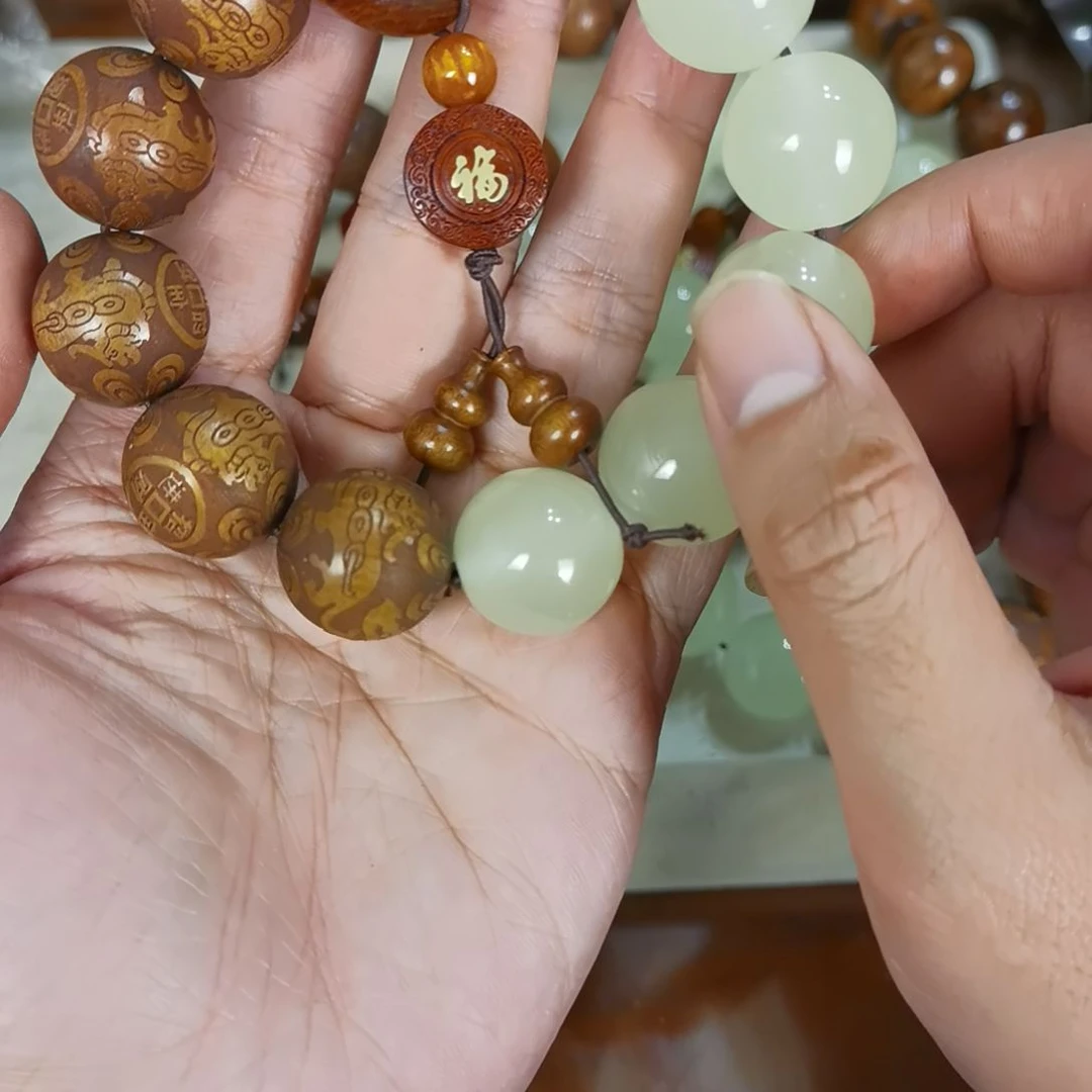 大果紫檀（缅甸花梨）手串/手链20mm圆珠