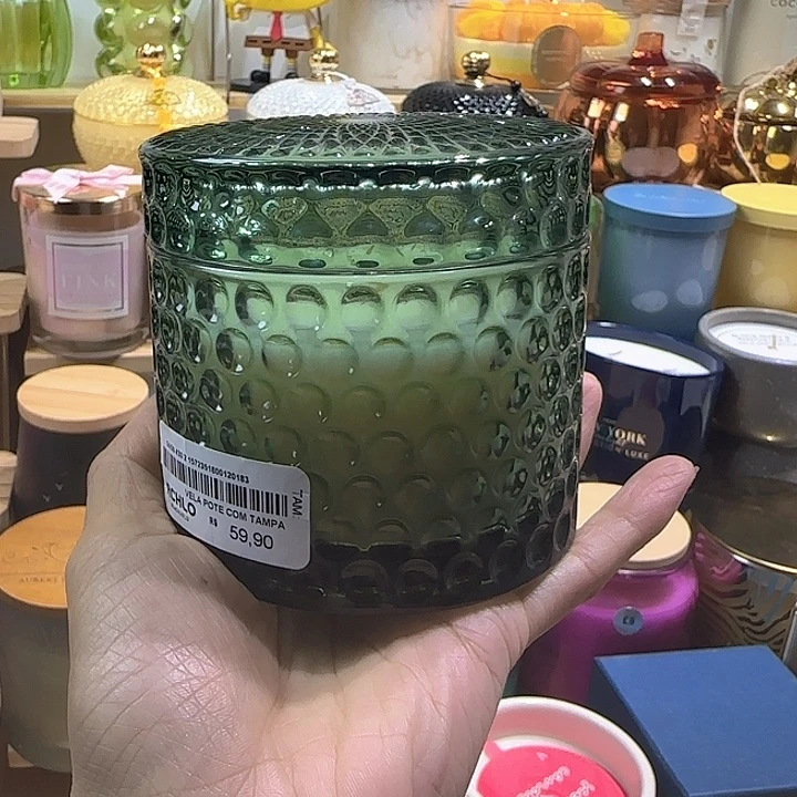 ꧁***꧂玻璃檀香木香薰蜡烛