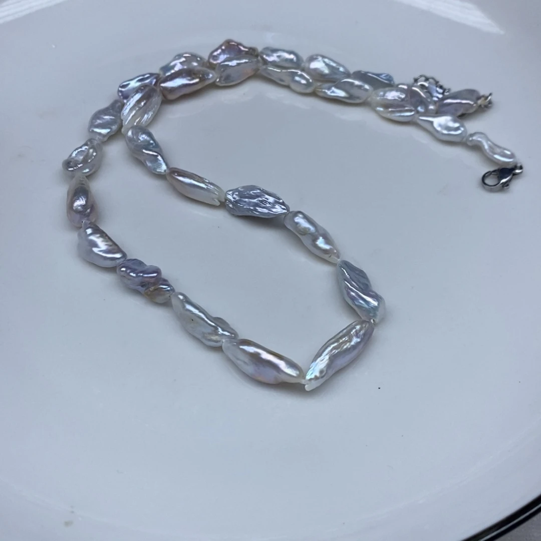 颈饰未镶嵌淡水珍珠蓝雪keshi