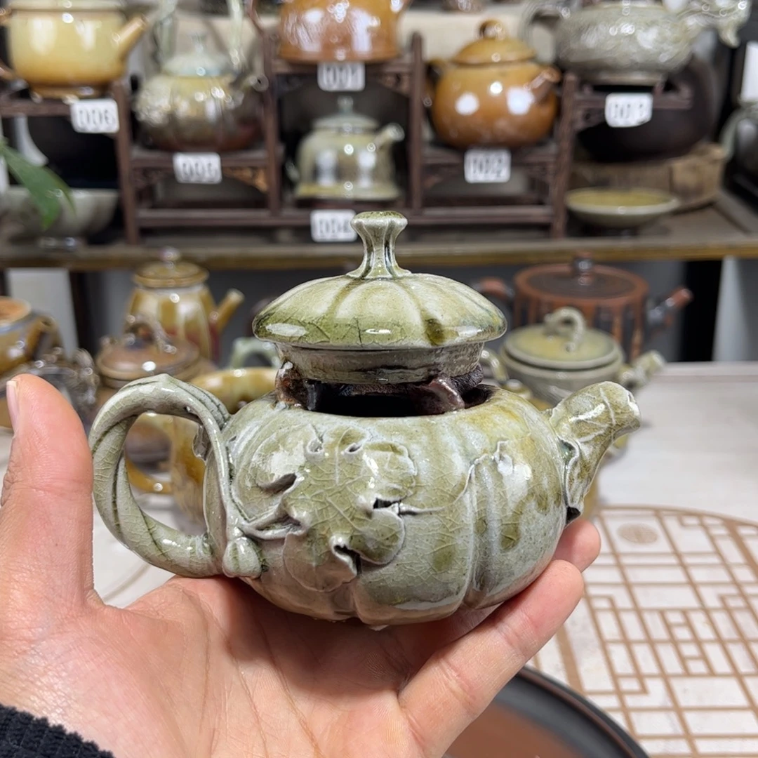 150cc微瑕柴烧南瓜壶