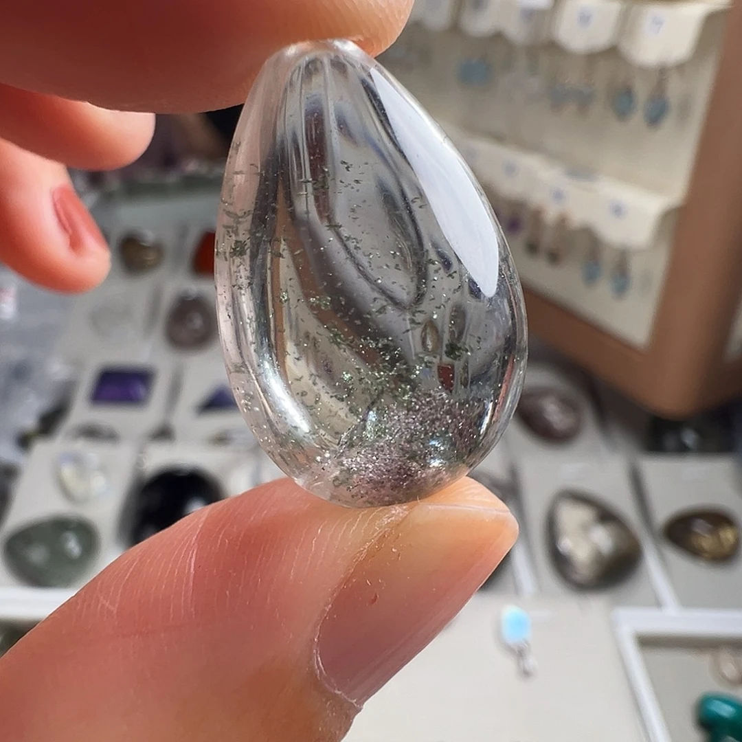 银S925镶嵌颈饰水晶天然幽灵水晶