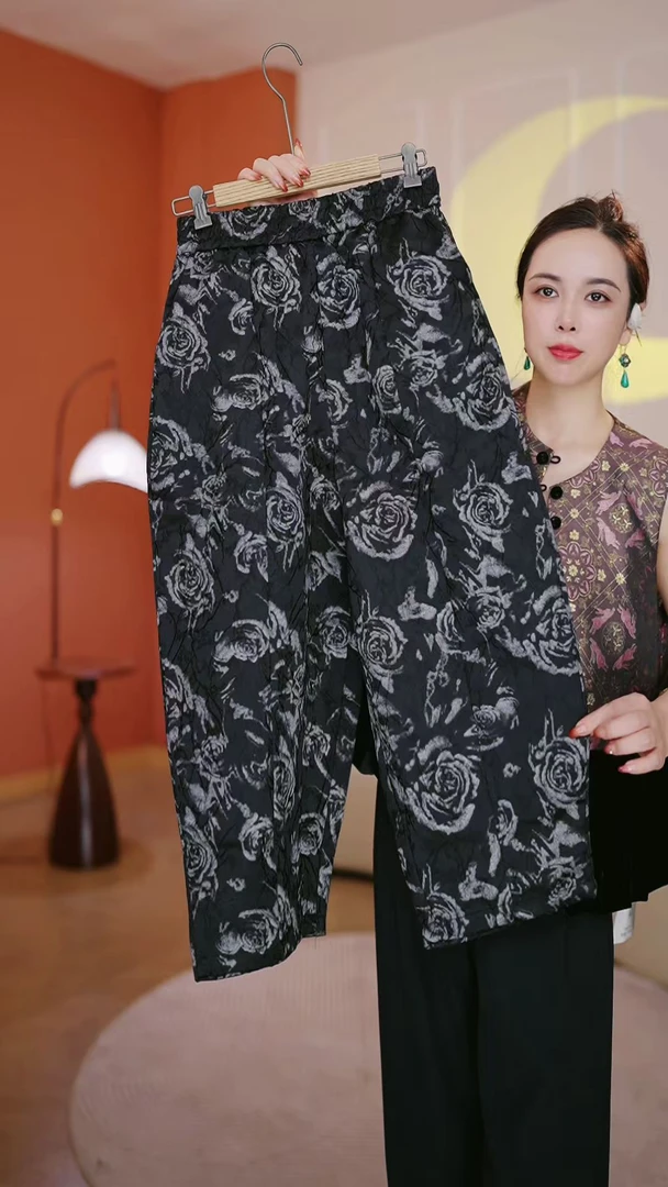 银玫瑰新款气质百搭高腰阔腿裤（DM67/天舒/玉/妮）