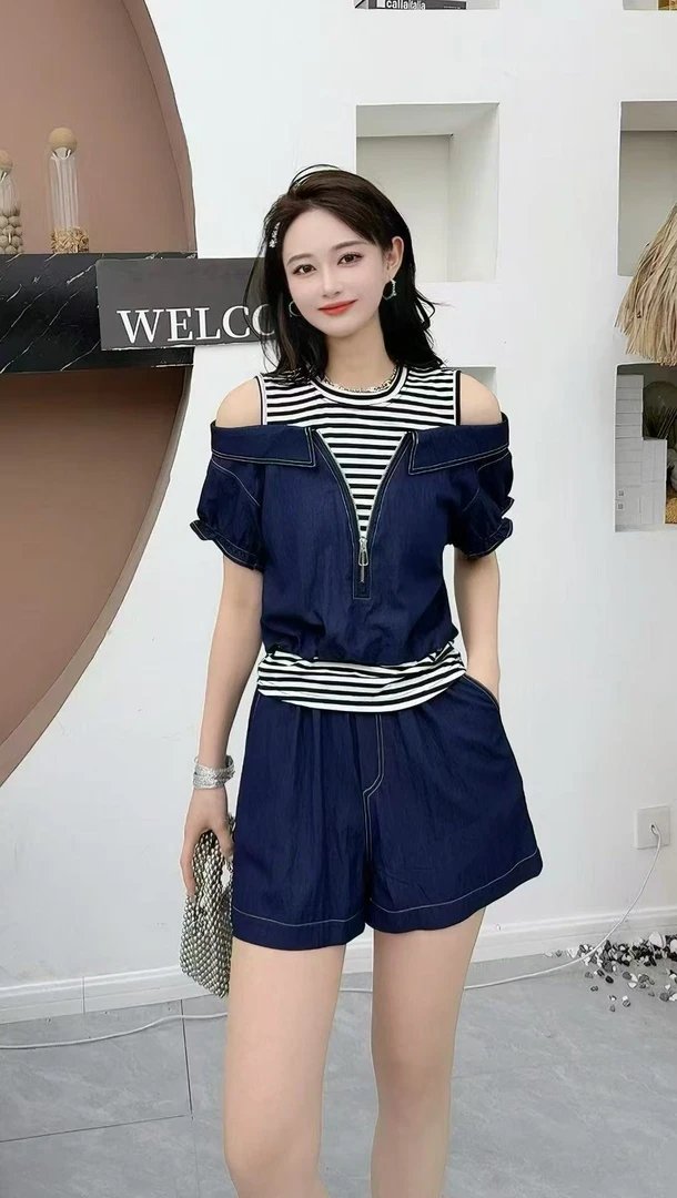 5856套装女新款高级感气 质女装两件套夏日穿搭