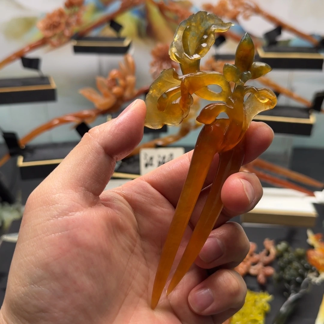 岫玉发饰未镶嵌明君玉簪就是好看