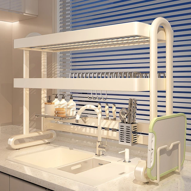 帅仕不锈钢厨房水槽置物架水池碗碟收纳放碗盘多功能洗碗池沥水架