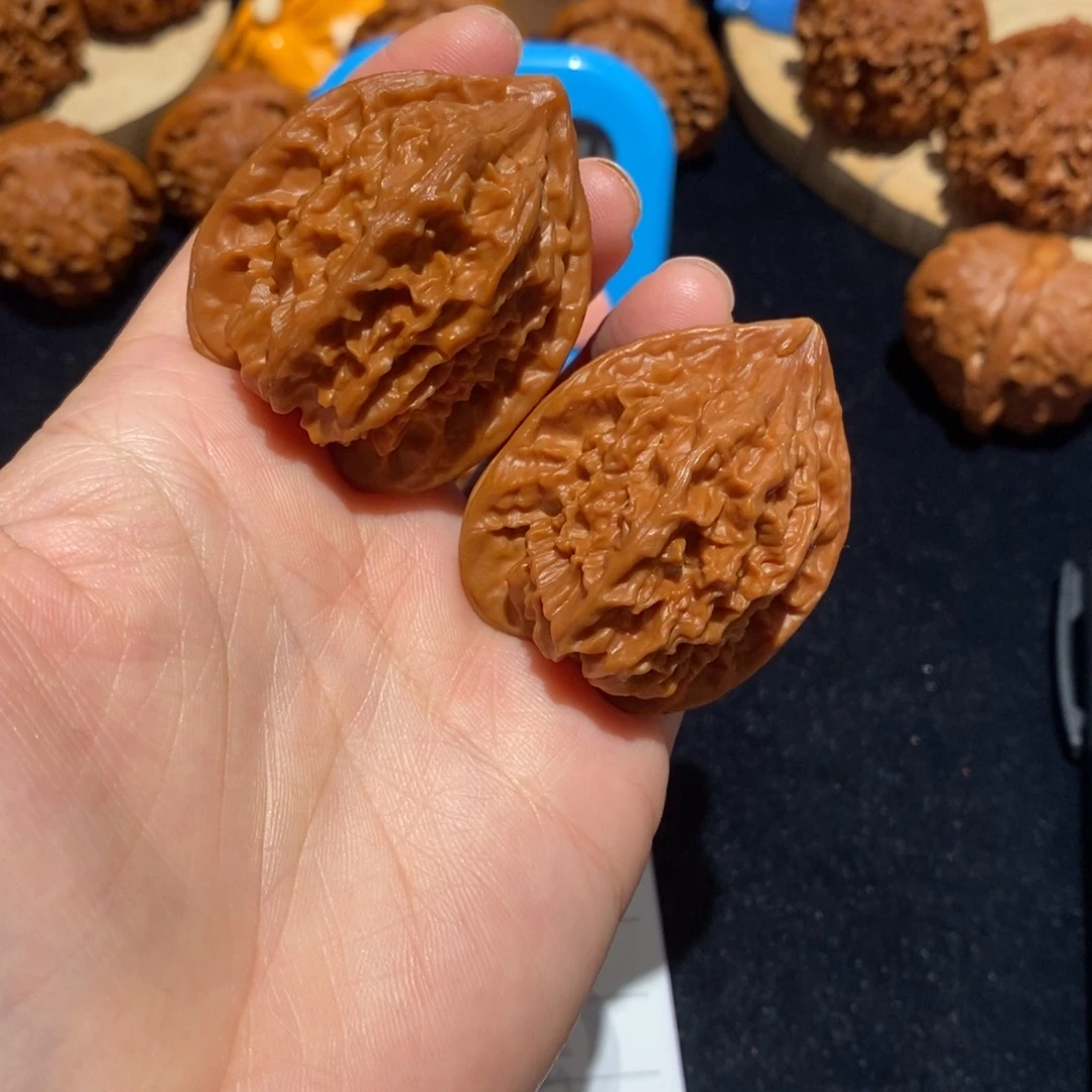 吊坠文玩核桃冬*景1号十三陵鸡心37尺