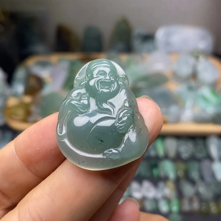 颈饰未镶嵌翡翠财爷爷