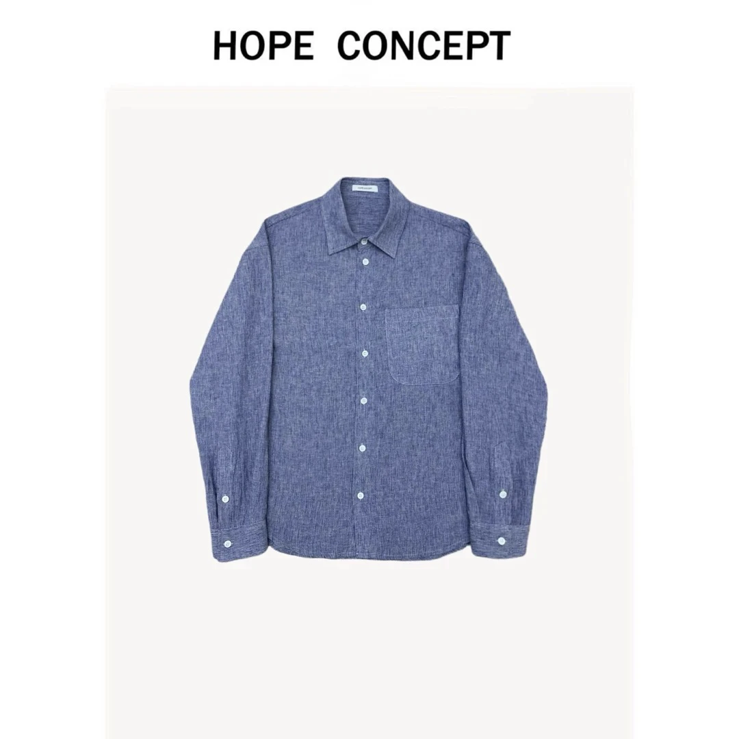 25122#HOPECONCEPT夏日老钱亚麻美学 没人不爱的松弛质感亚麻衬衫