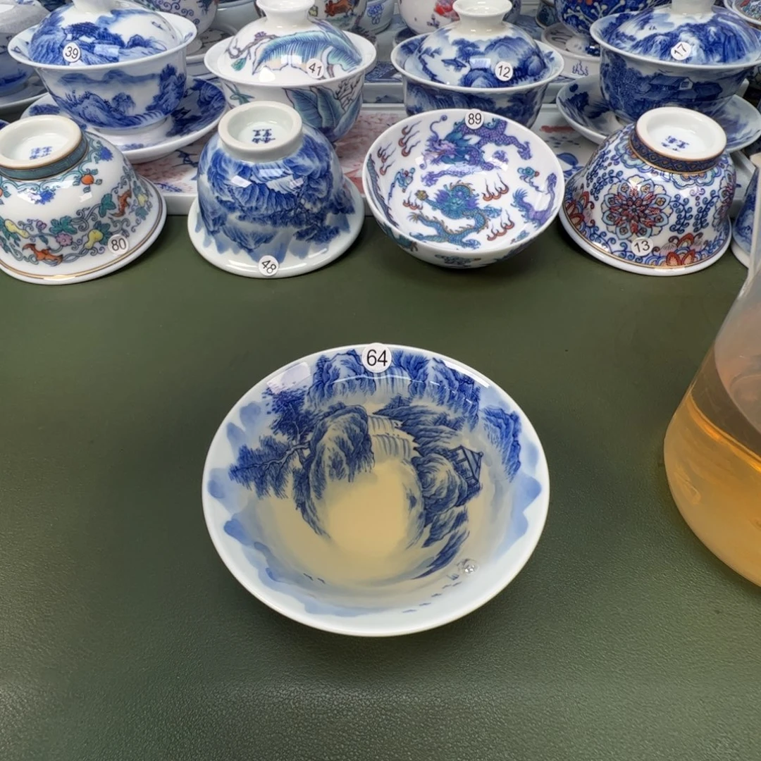 陶瓷景德镇纯手工纯手绘茶具木木64