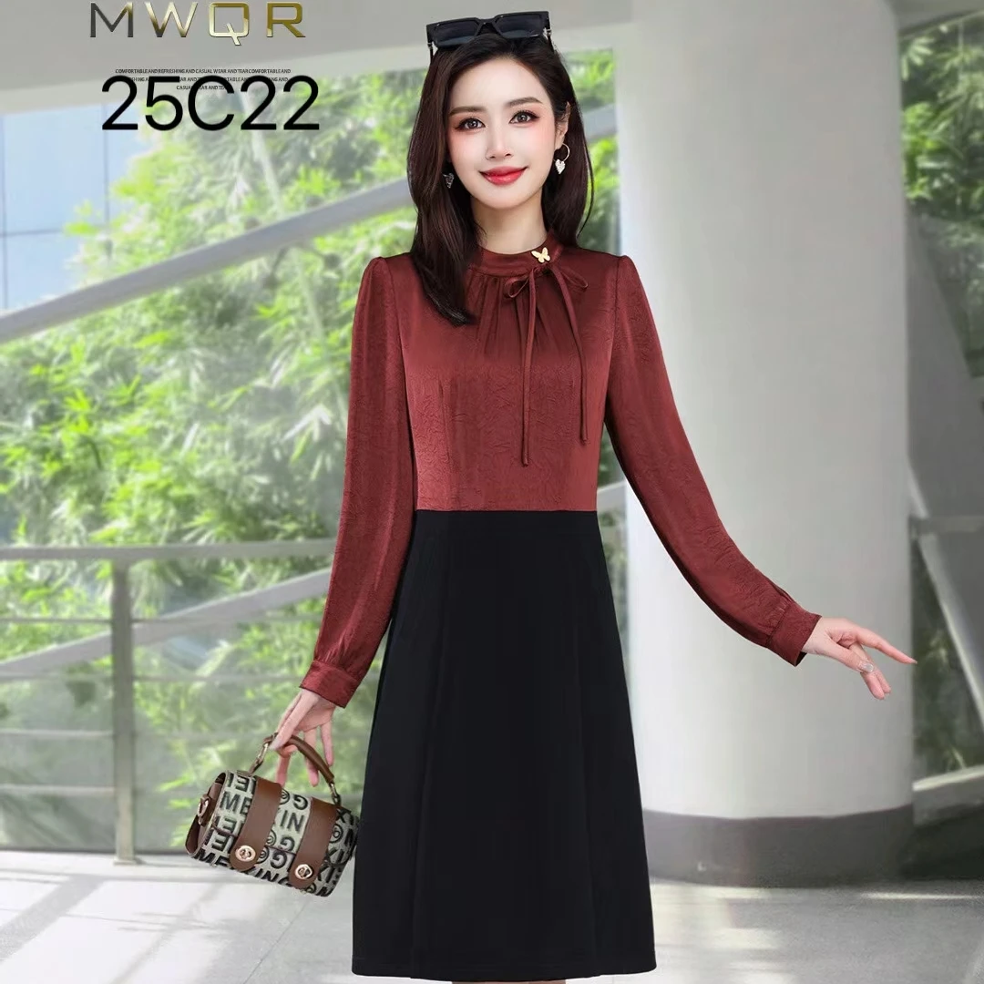 冬季新款简约时尚洋气显瘦气质连衣裙