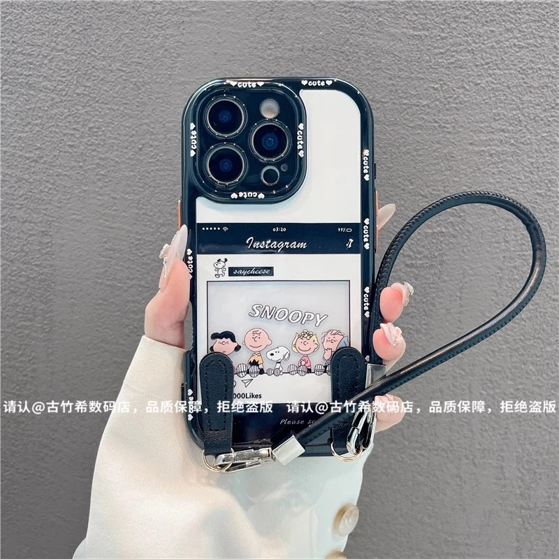 卡通史路比挂绳适用苹果16手机壳新款华为vivo小米15oppo硅胶全包