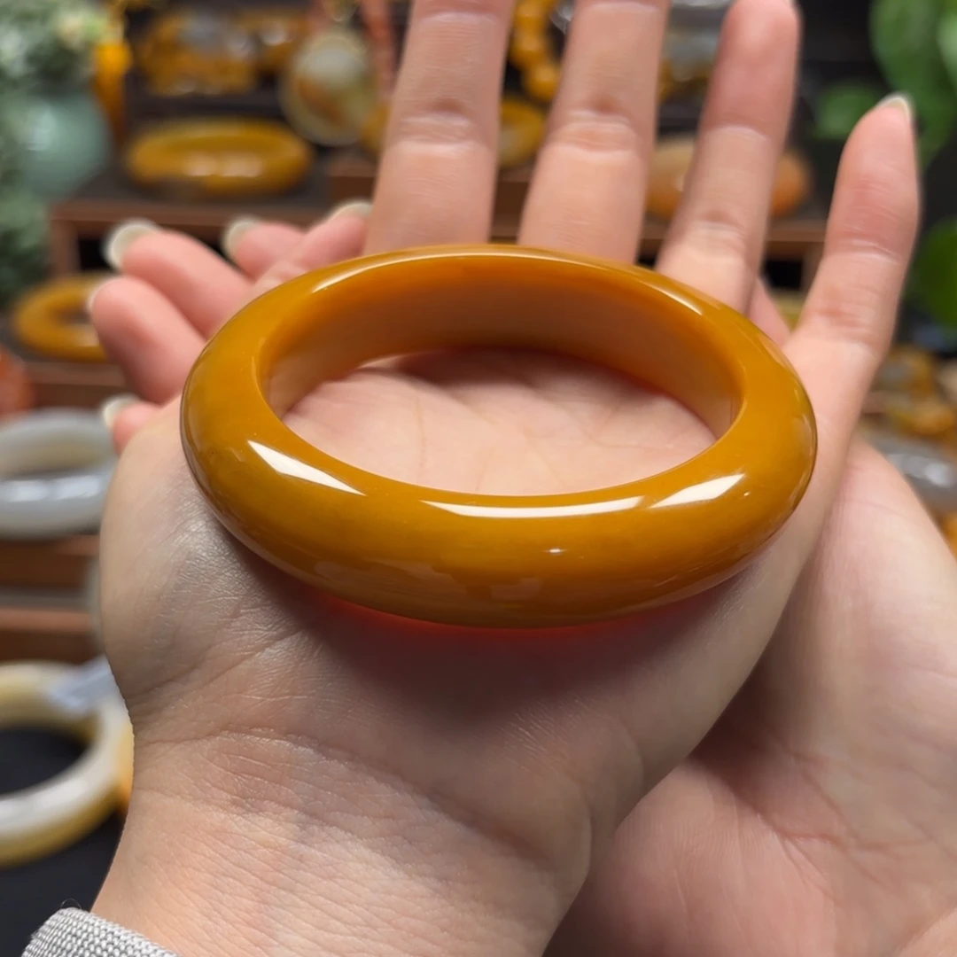 石英质玉（黄龙玉）未镶嵌手镯58-59