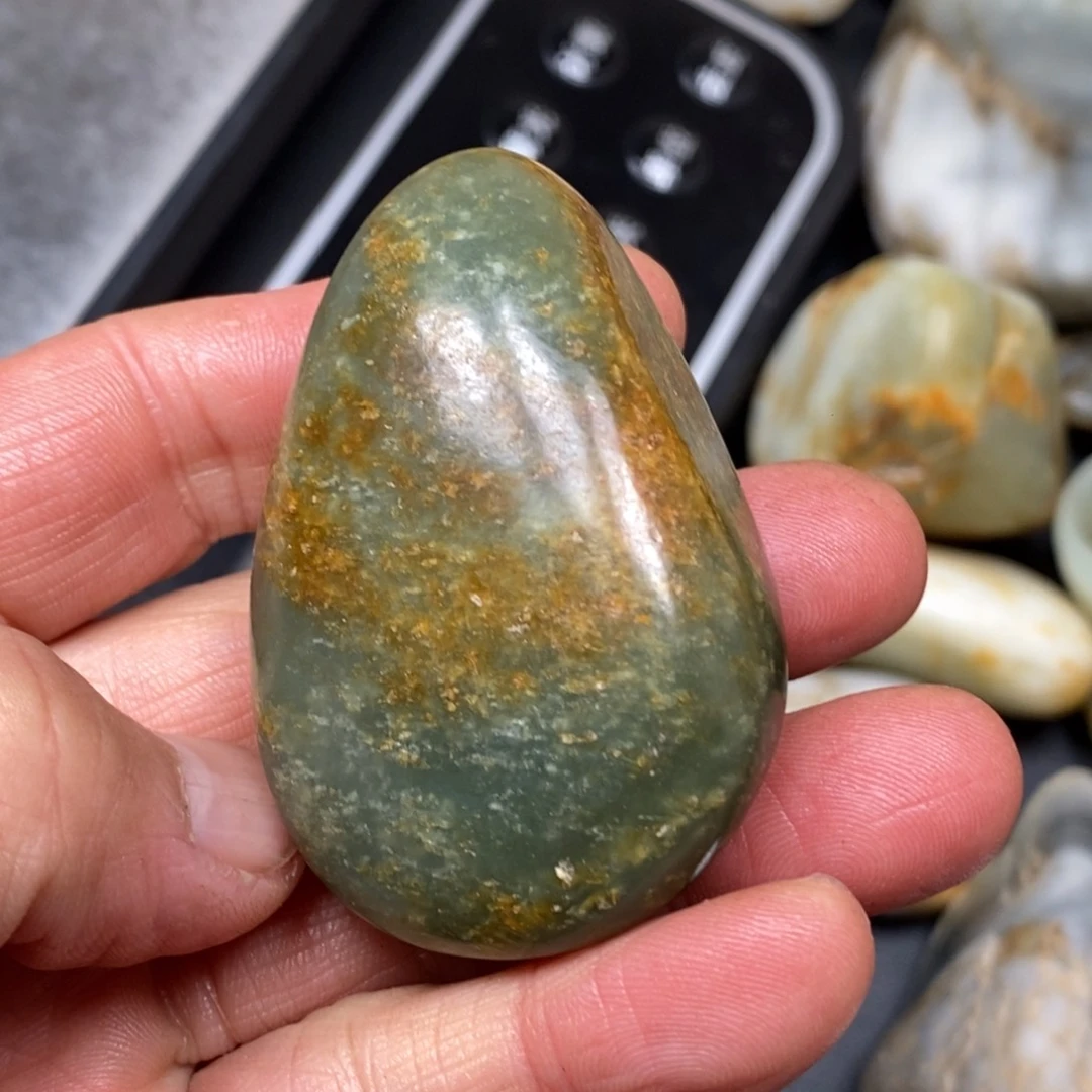 和田玉挂件银S925镀金镶嵌