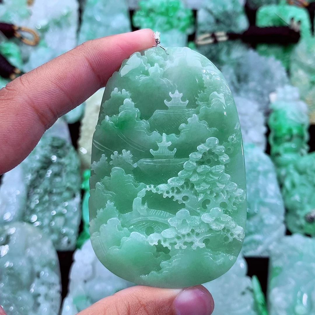 翡翠未镶嵌吊坠(不含链)