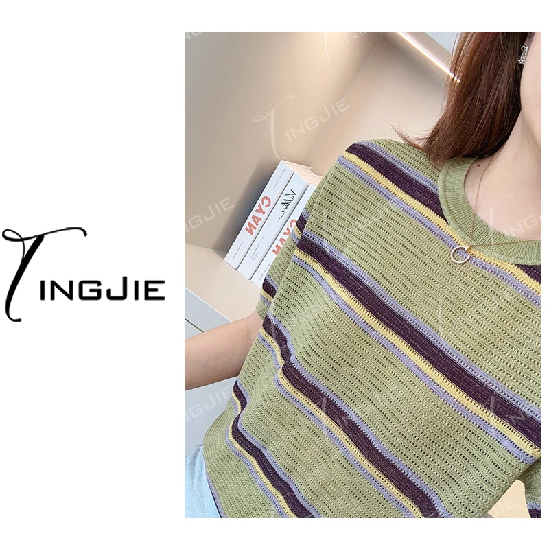 时光轻浅~60支！柜货！【巨好看舒服】B2755夏季短袖针织上衣