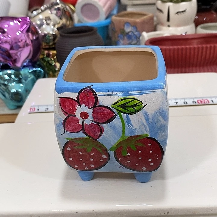 摆件陶盆有孔 微瑕介意勿拍