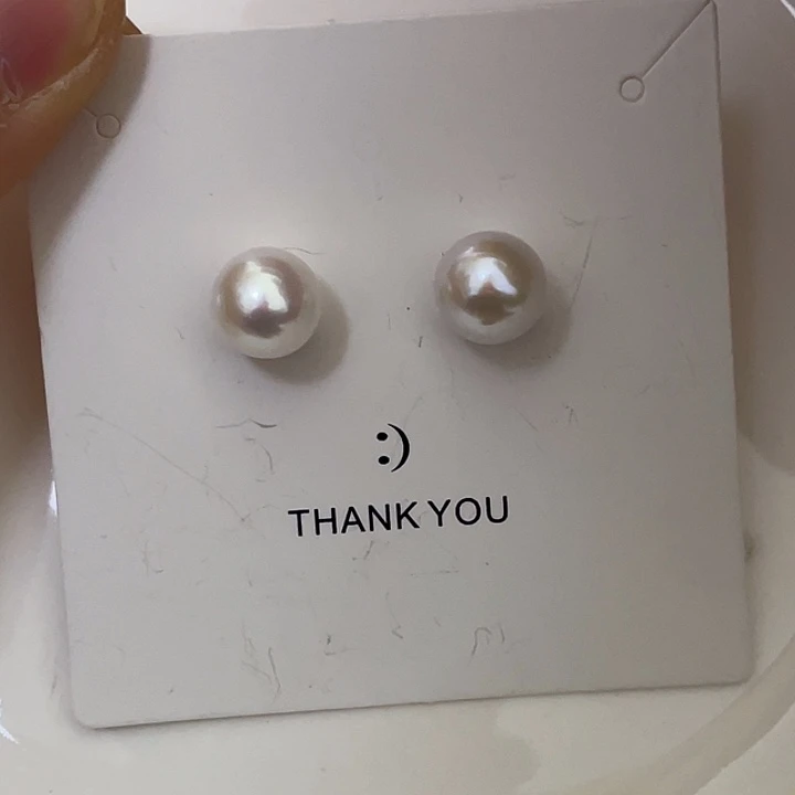 银S925镶嵌淡水珍珠耳饰