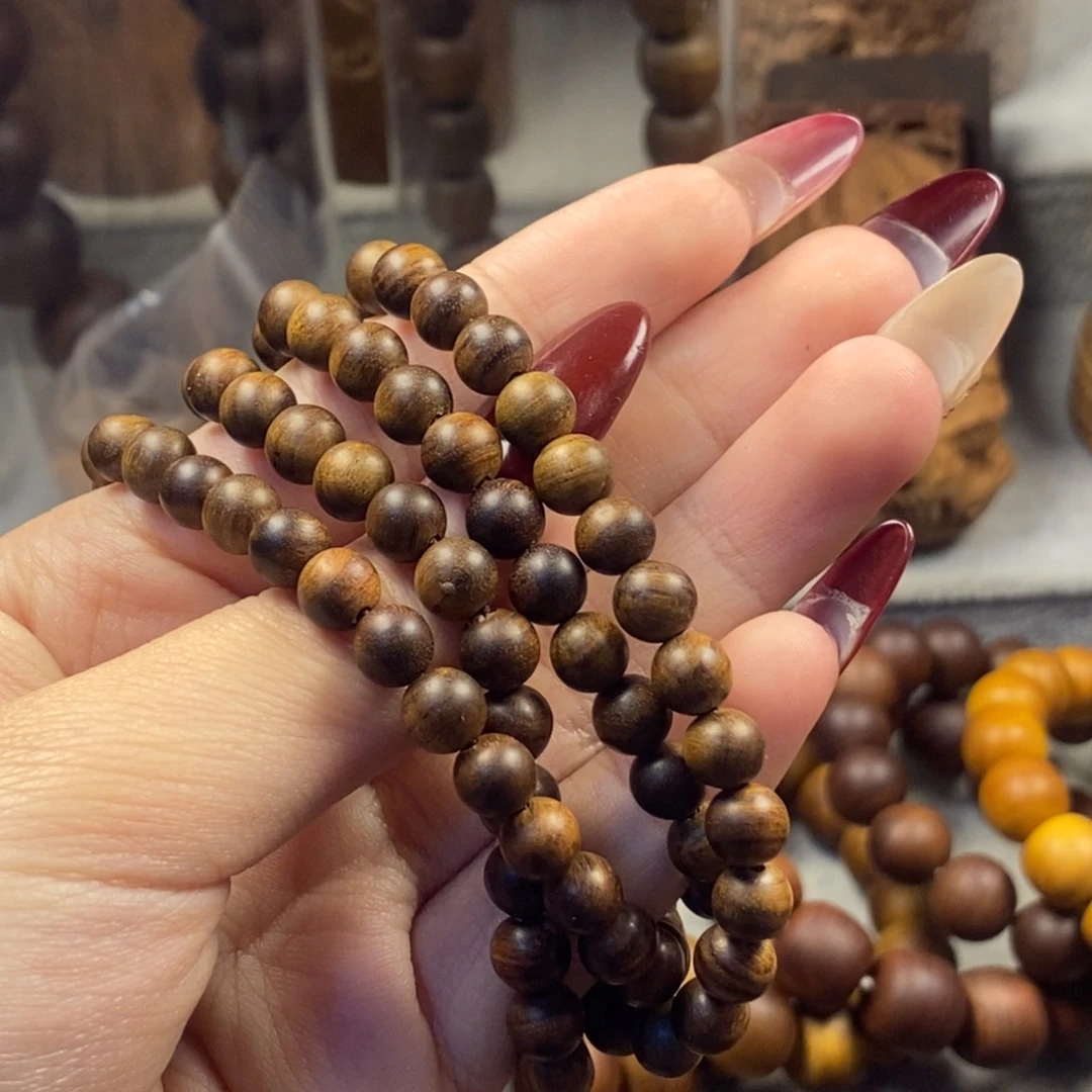 檀香木手串/手链奶香0.6瑕疵