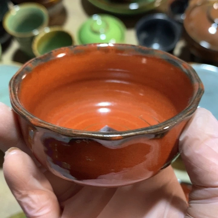 瓷片五厂手工花口盏