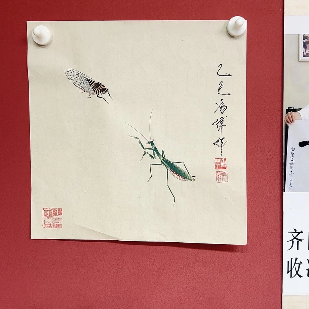 国画冯伟老师亲笔手绘作品慧
