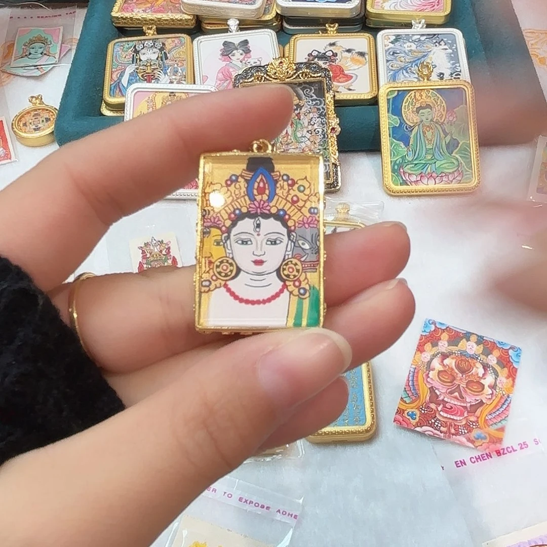 再***兒非金属精美唐卡茉莉