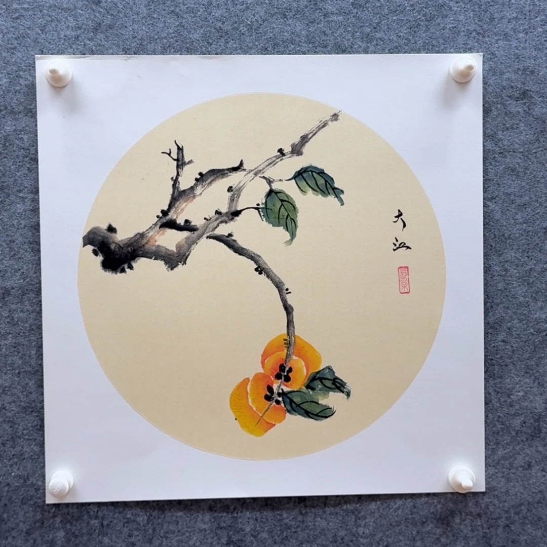 国画50斗方卡纸作品花鸟