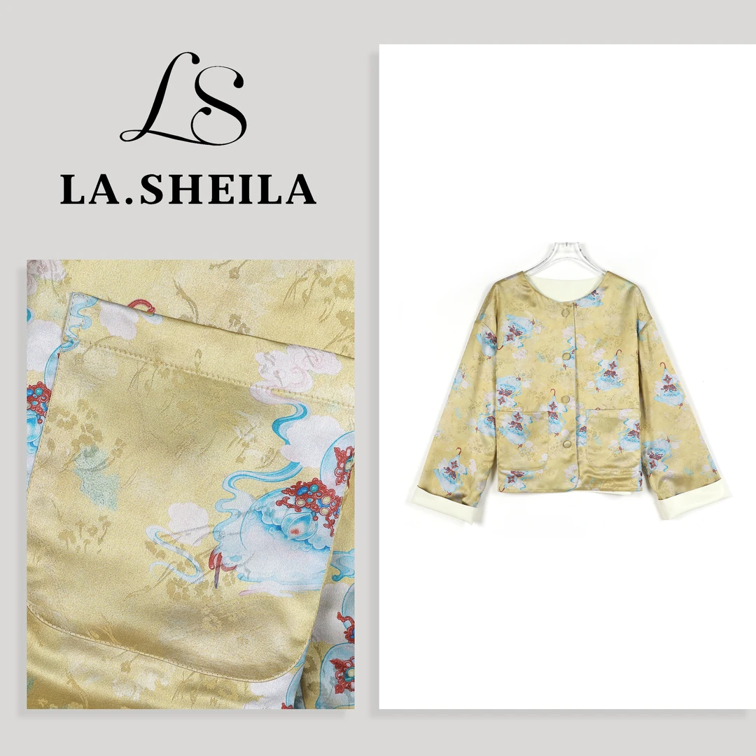 LA.Sheila “千里江山图”新中式双面穿外套253-WT/0902-5500609