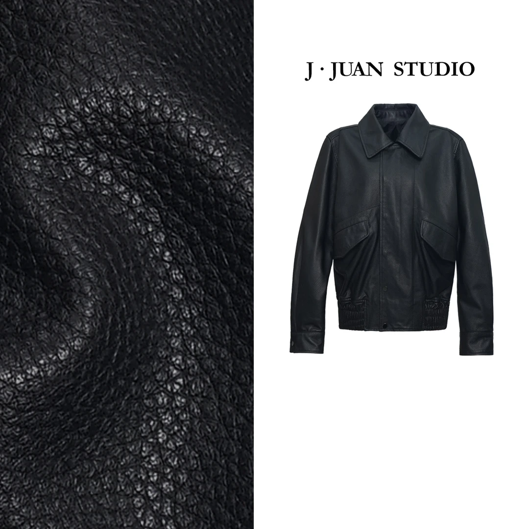 【J.Juan】中古皮衣-冬季绵羊皮翻领宽松夹克外套高个子女装真皮衣