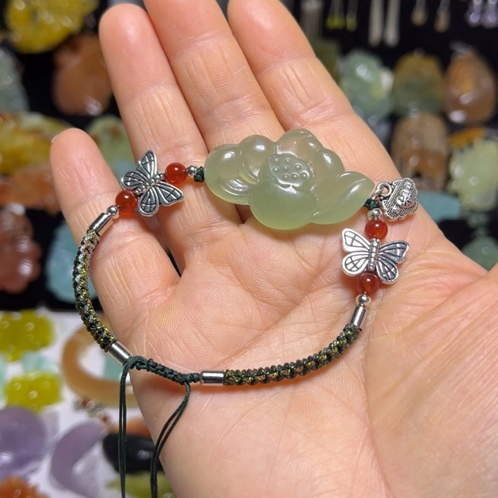 蛇纹石玉未镶嵌吊坠(赠链)