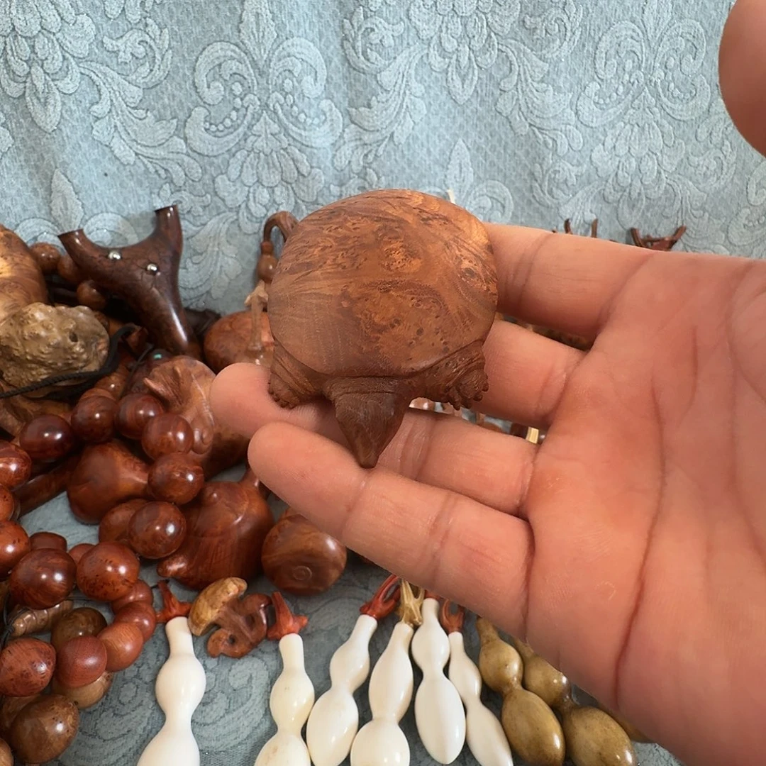 2***3木麻梨疙瘩手工雕刻甲鱼手把件
