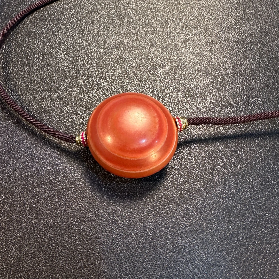 19世纪双面 眼玛瑙板珠/ 333-687