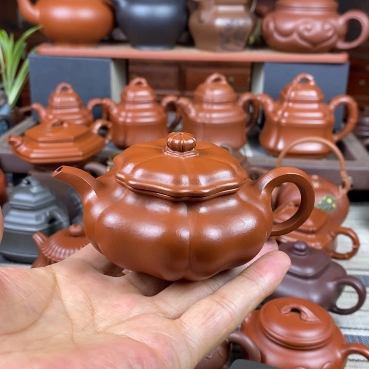 紫砂茶壶葵仿古130-300cc原矿赵庄朱泥双十一特价