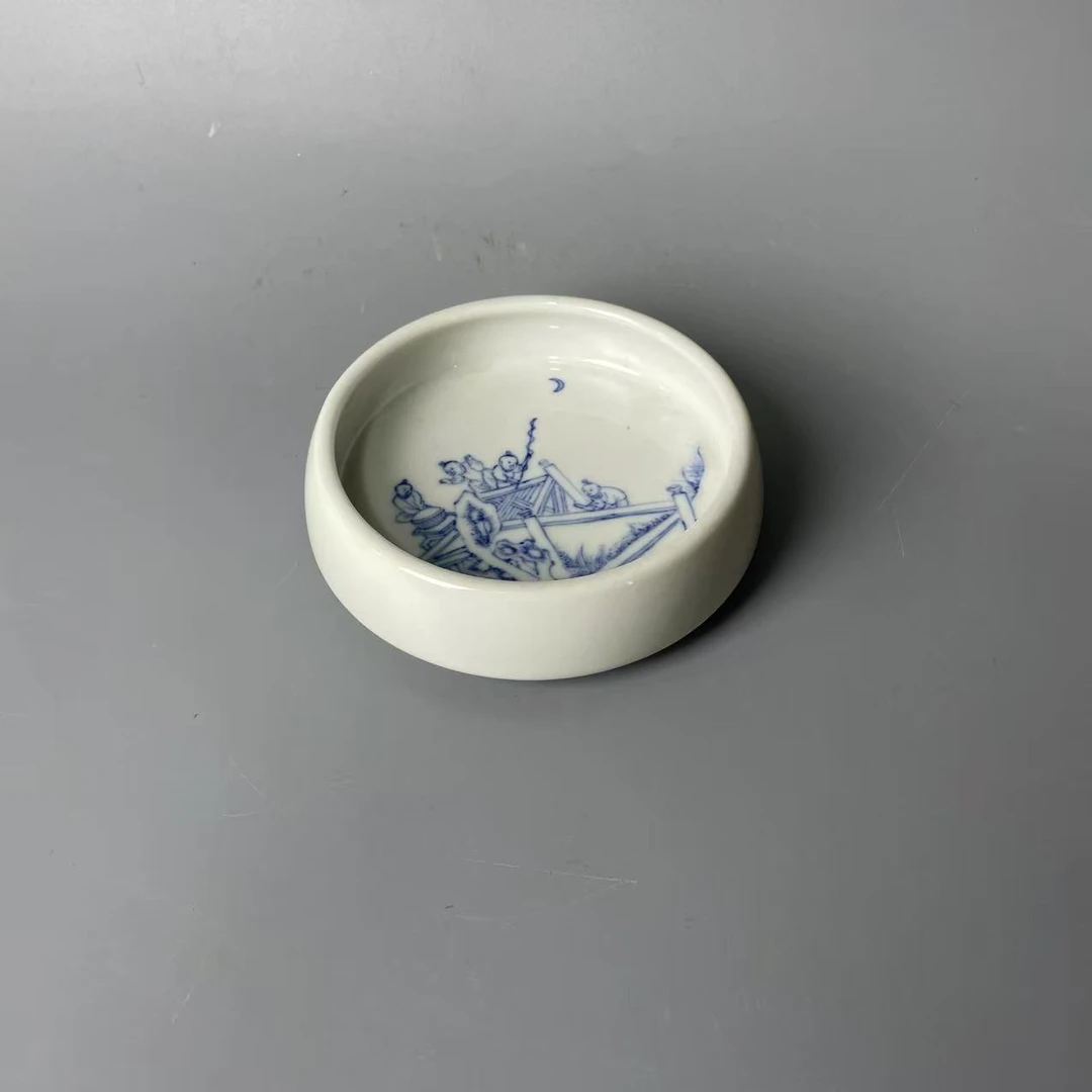 青花婴戏图 水洗