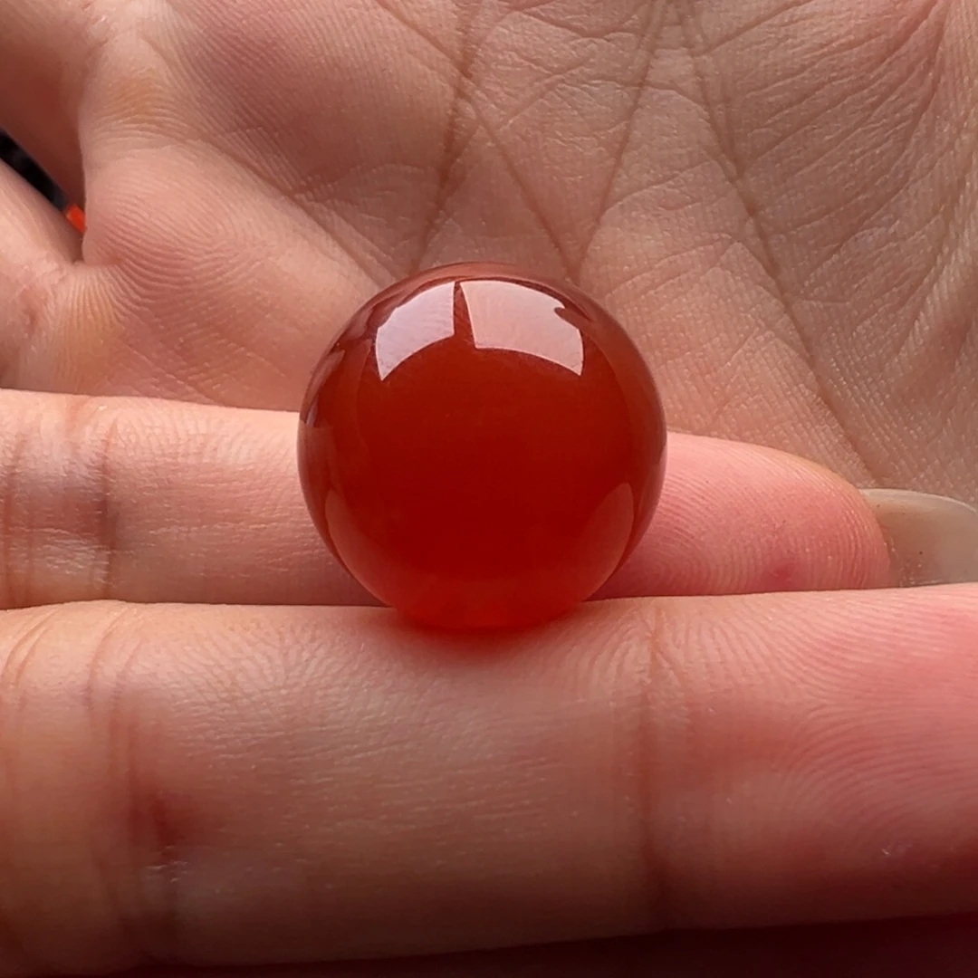 南红玛瑙未镶嵌圆珠16.5洞纹