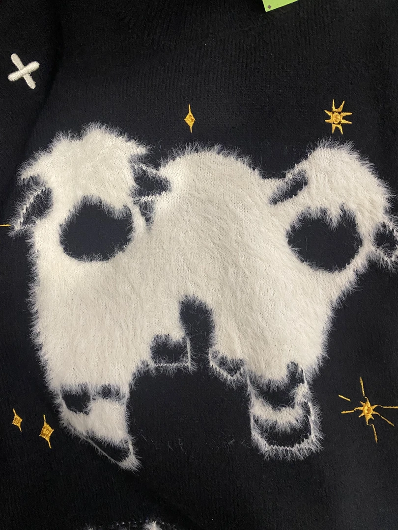 【BY复兴潮流】咩咩潮牌痞帅春秋工装休闲服蓝色百搭长袖