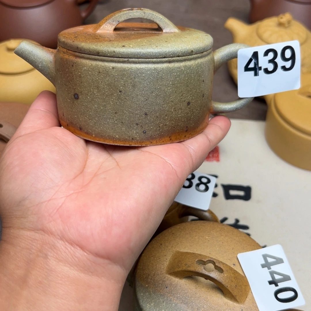 锋***沐紫砂茶壶本绿半手工210cc左右瑕疵