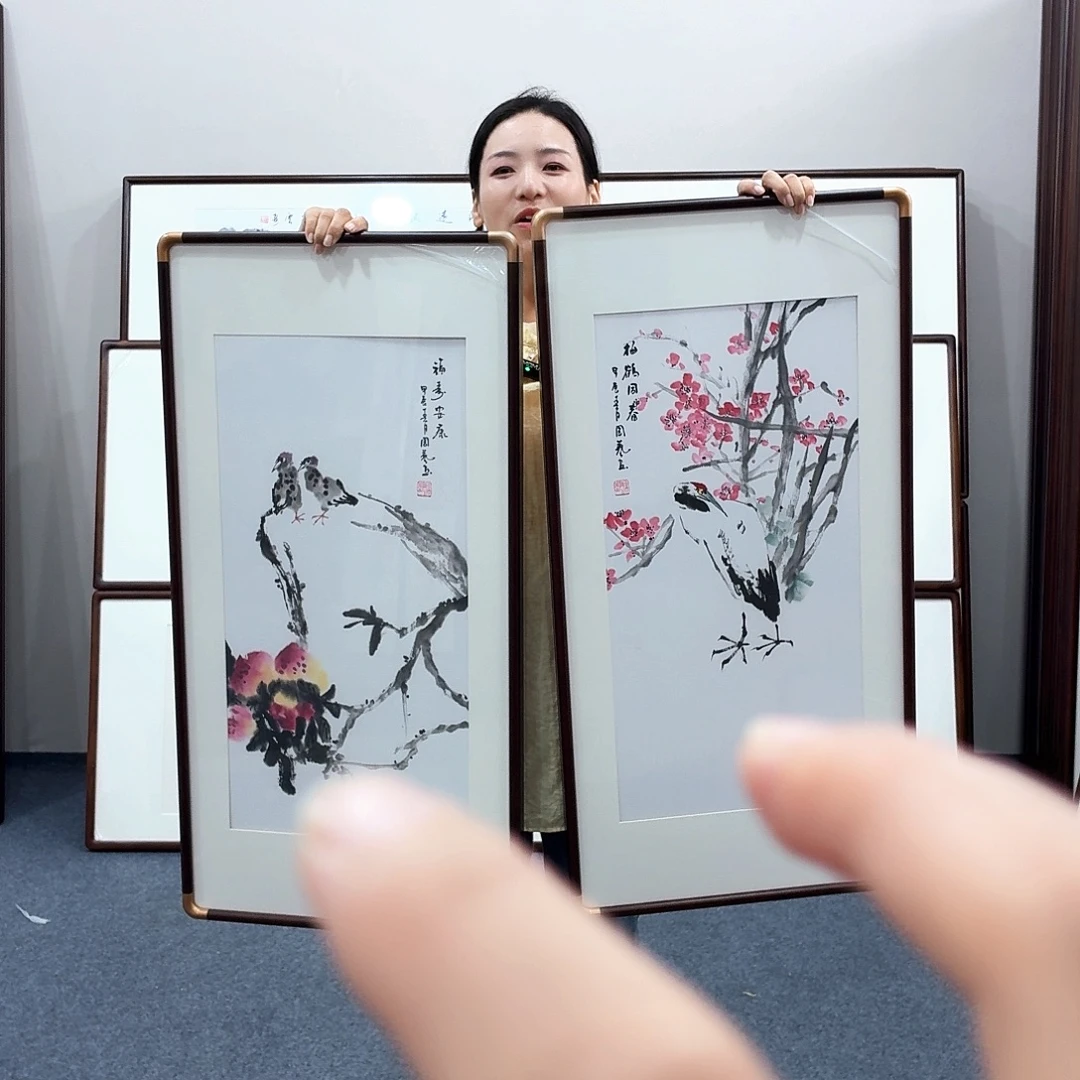国画手绘作品90×45尺寸