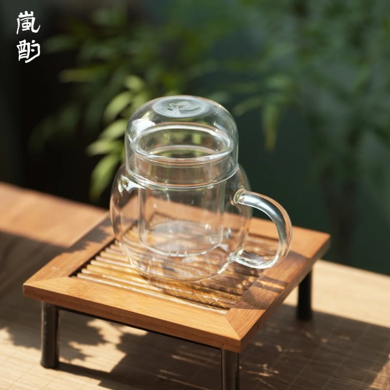 高硼硅玻璃办公室泡茶壶玻璃茶壶茶水分离吨吨壶耐热茶壶