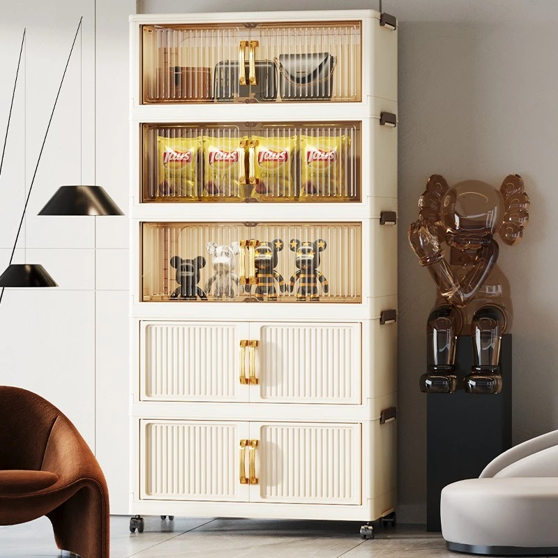 【80cm直径】XM家用多层衣柜大容量宿舍零食书籍整理柜免安装储物柜