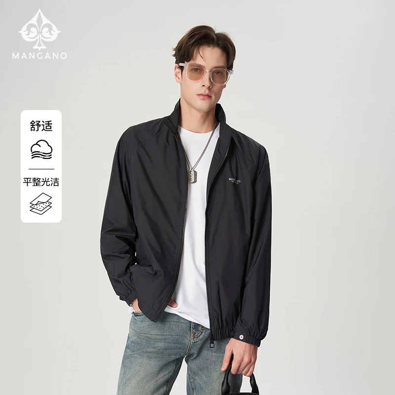 【字母印花】曼加龙秋季时尚户外运动休闲百搭立领男式夹克2142145