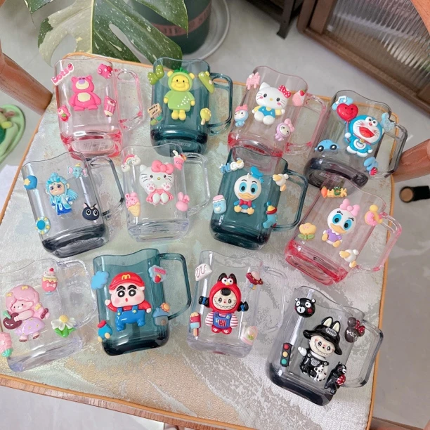 名聚直播专享牙刷杯卡通漱口杯可爱防摔牙具杯裙子情侣刷牙杯