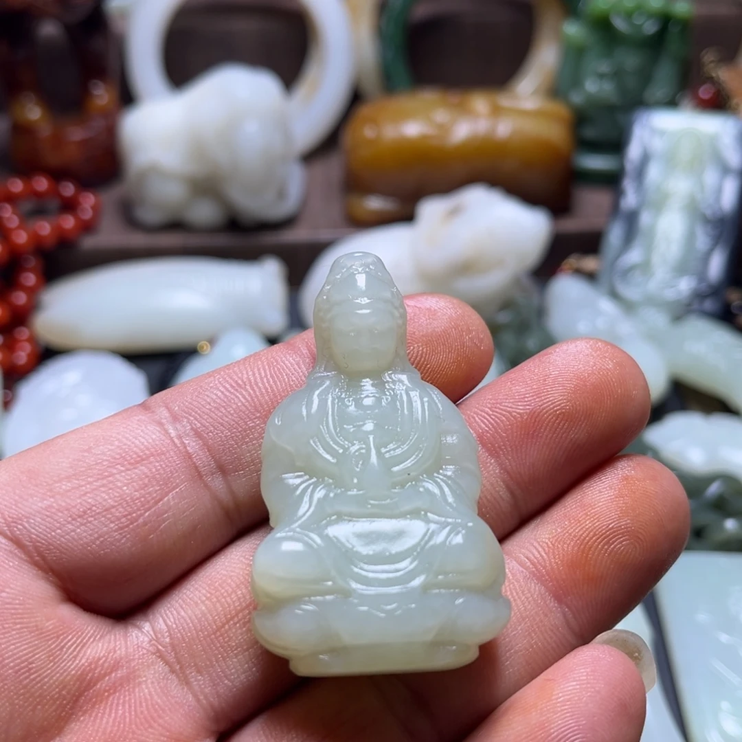 和田玉未镶嵌挂件