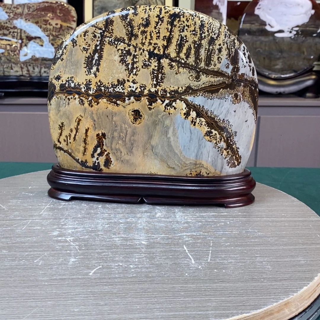 石材广西国画石草花石