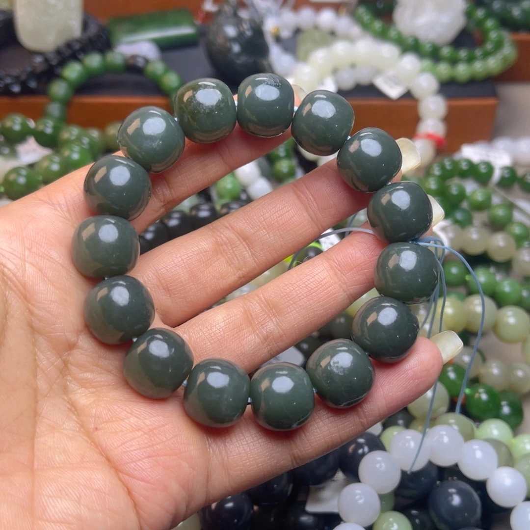 和田玉未镶嵌手链