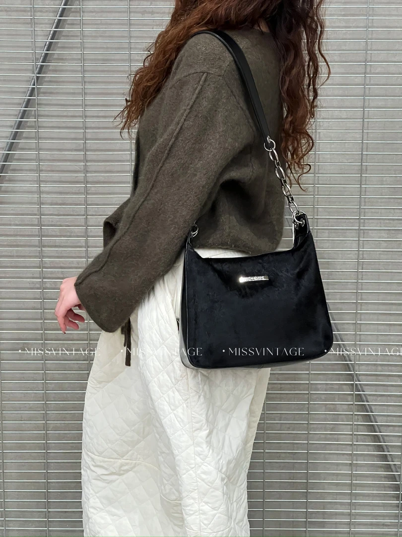 95新 YSL/圣罗兰 觅时/马毛链条单肩/113820